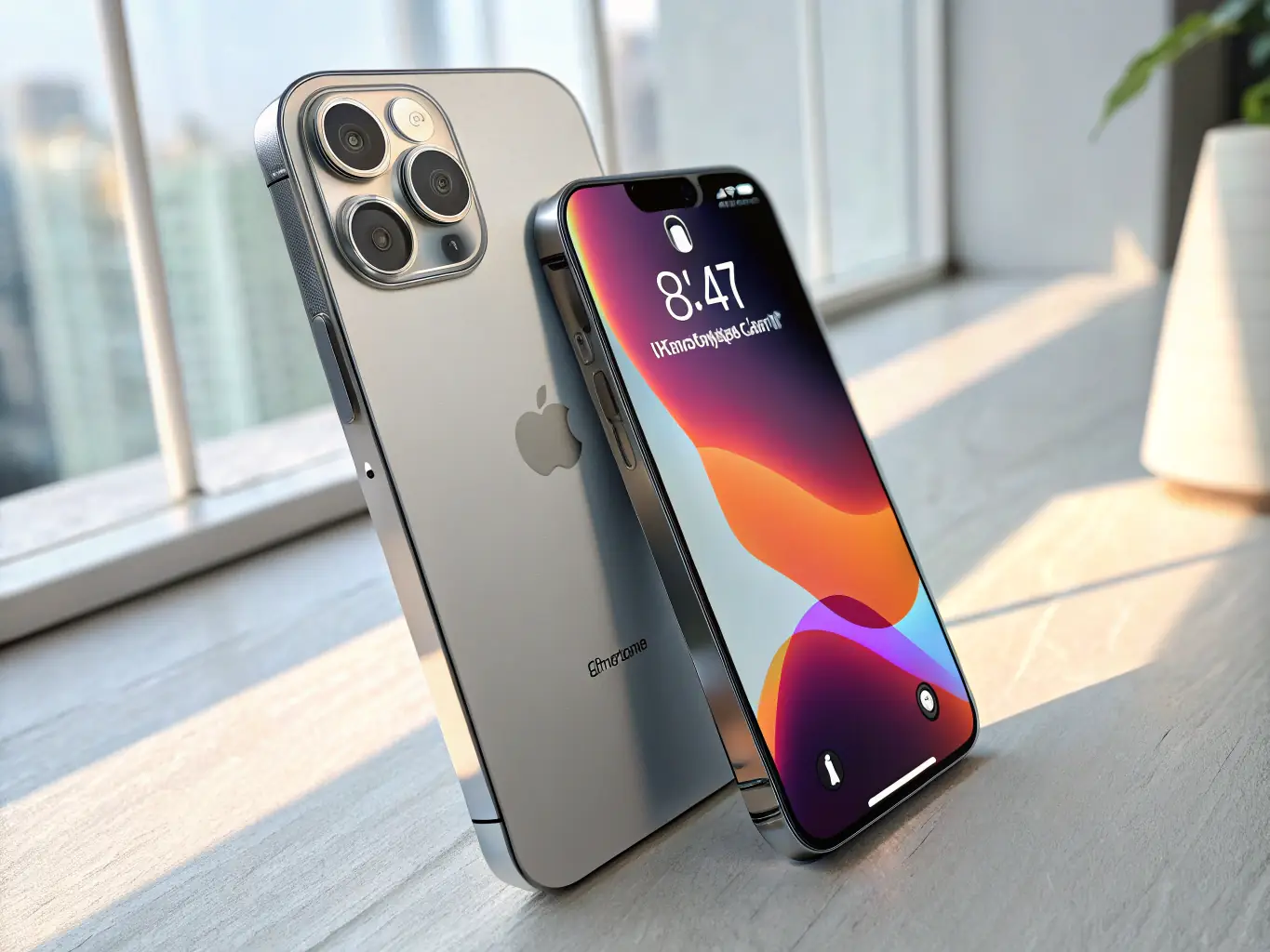 A detailed shot of the Apple iPhone 15 Pro showcasing its sleek design, vibrant display, and advanced camera system. The image highlights the phone's premium build quality and innovative features.